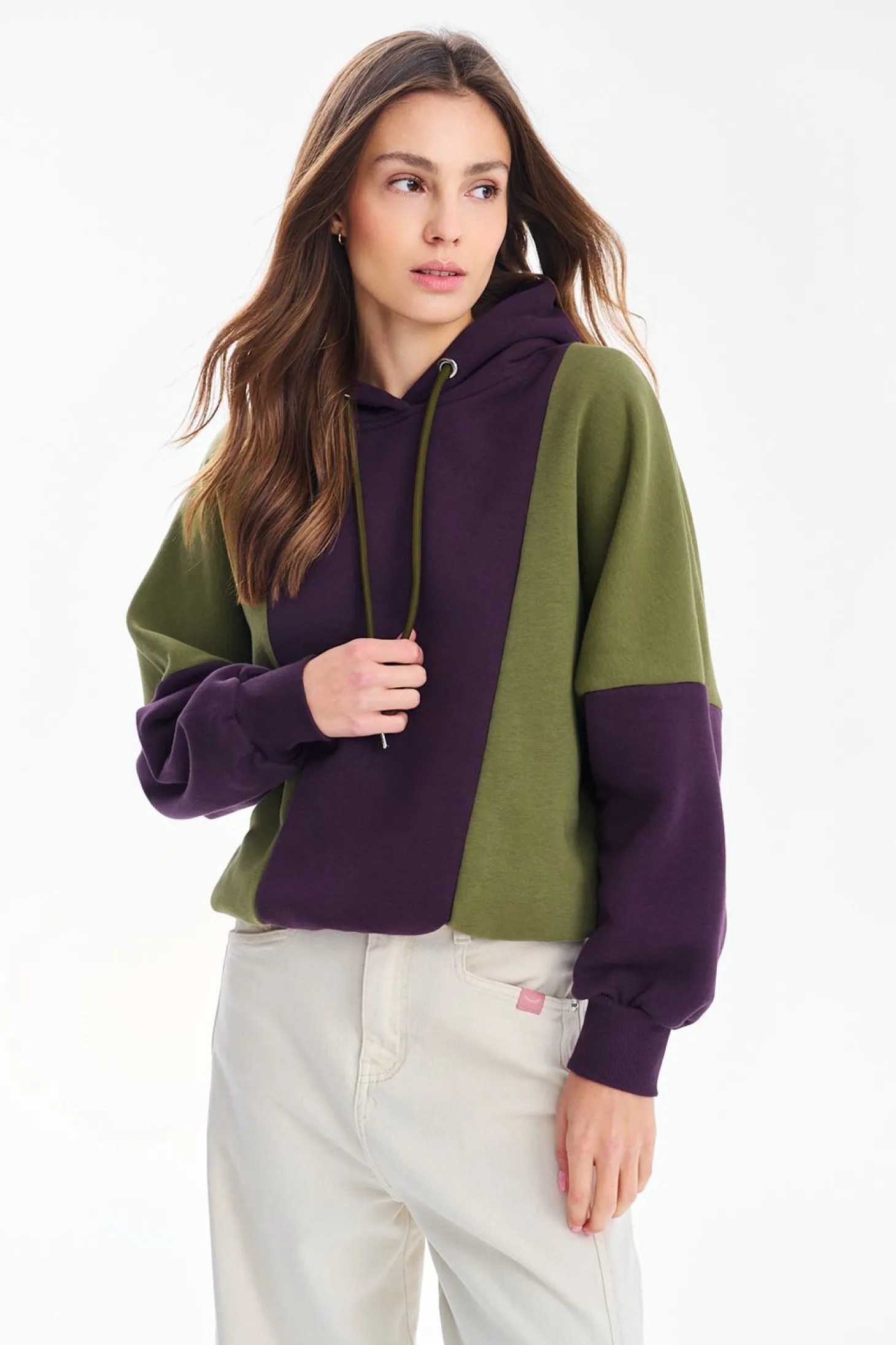 Bluza z kapturem City Plum