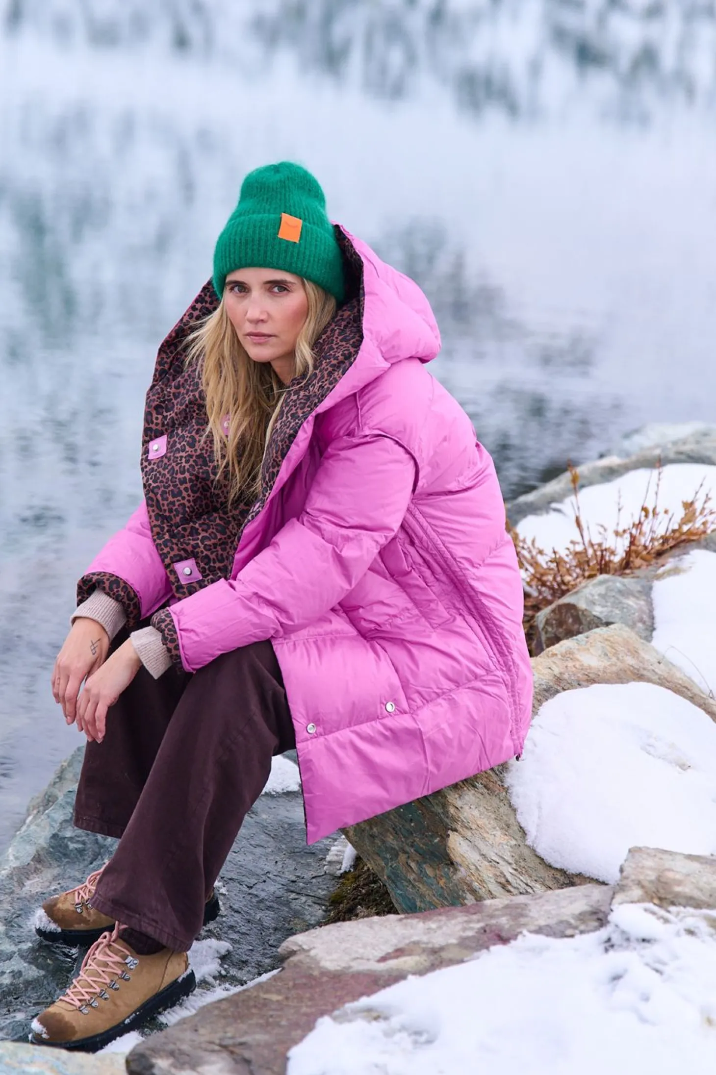 Dwustronna kurtka zimowa Alaska Pink Panther