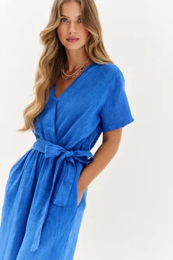 Kombinezon lniany Blue Margarita