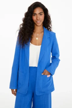 Marynarka z lnem Blue Margarita