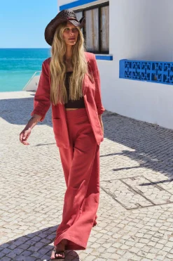 Marynarka z lnem Spicy Sunset
