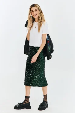 Spódnica cekinowa Emerald Glam