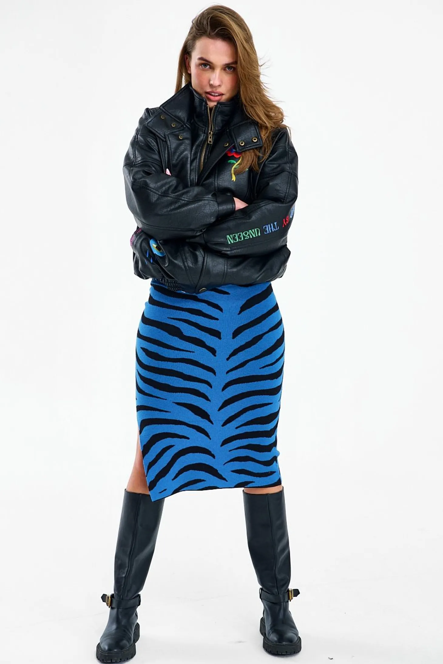 Spódnica dzianinowa Blue Rebel