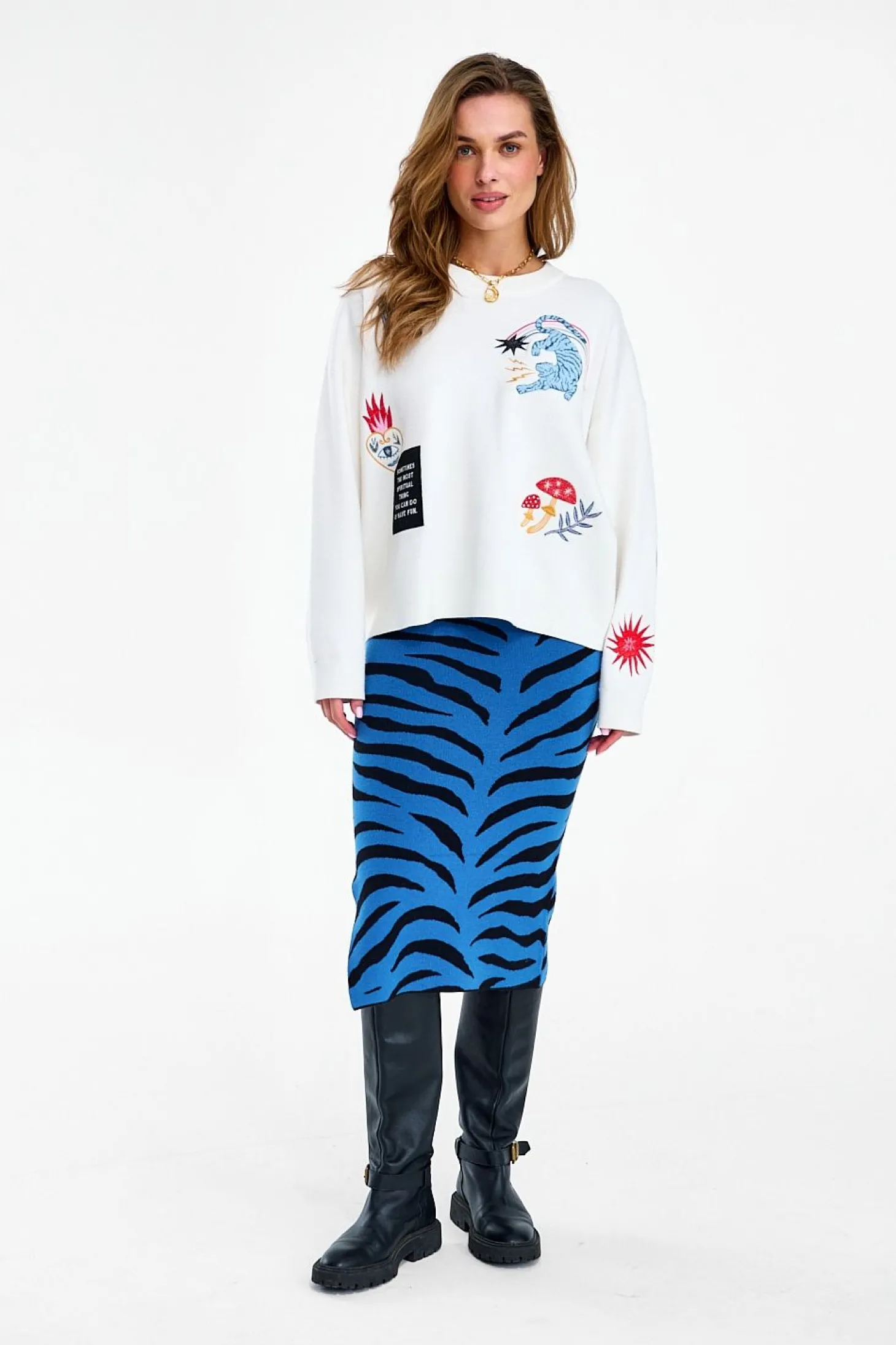 Spódnica dzianinowa Blue Rebel