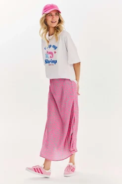 Spódnica midi Thunder Pink