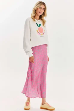 Spódnica midi Thunder Pink