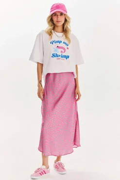 Spódnica midi Thunder Pink