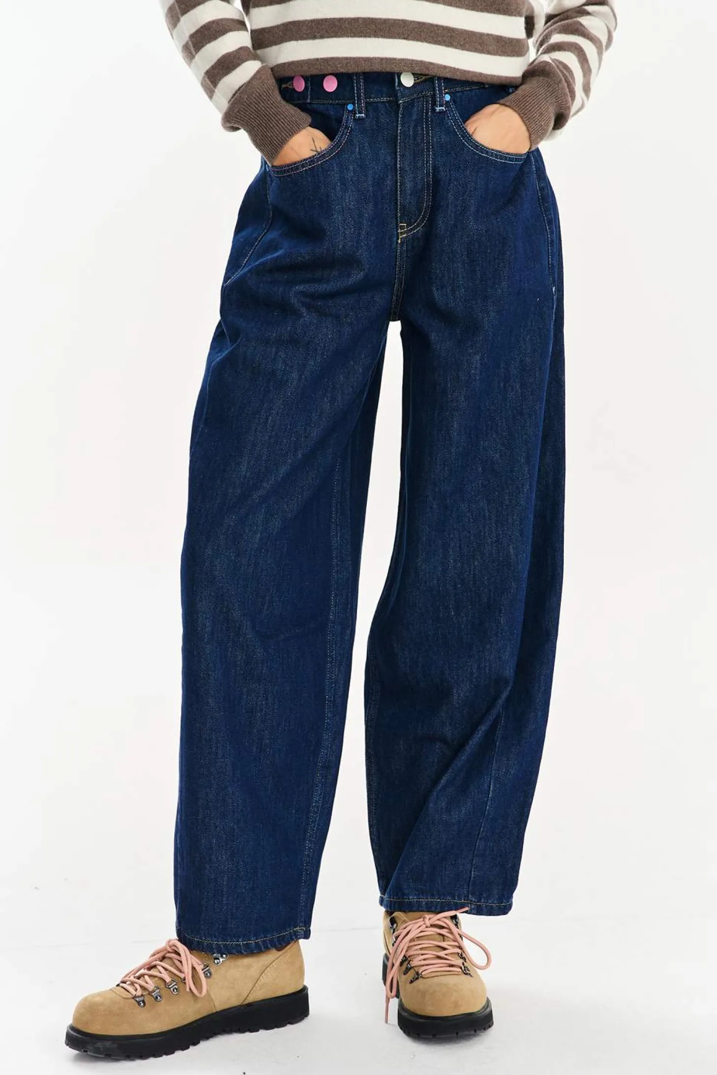 Spodnie jeansowe barrel Easy Blue