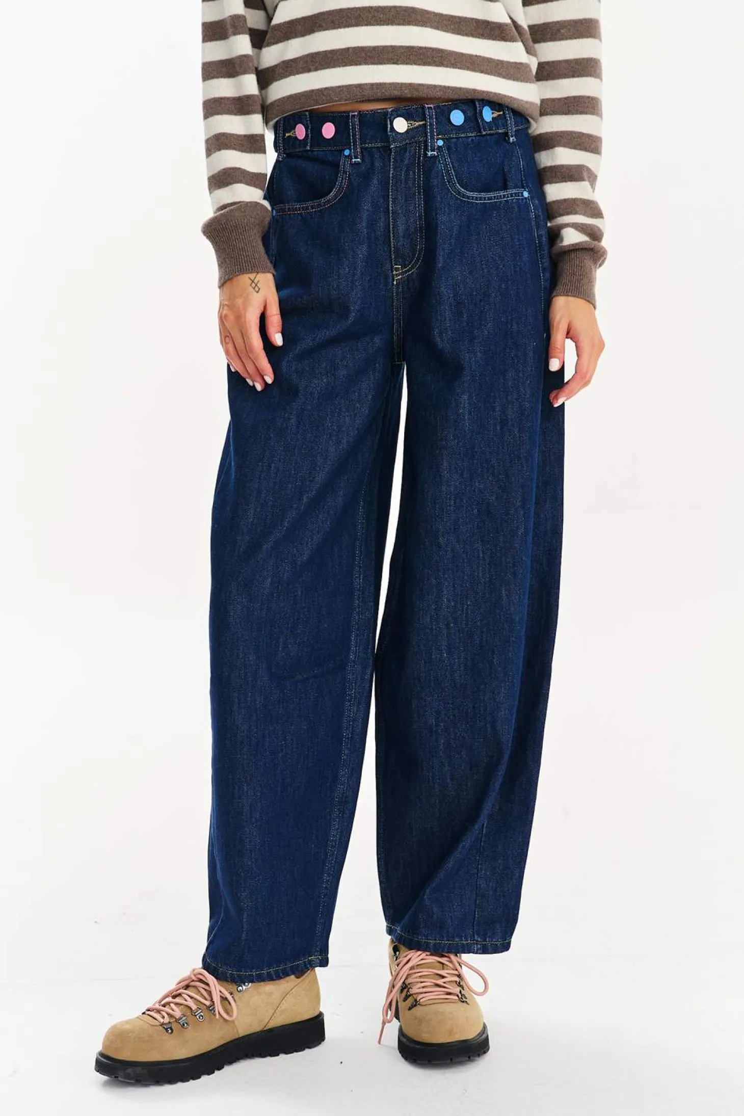 Spodnie jeansowe barrel Easy Blue