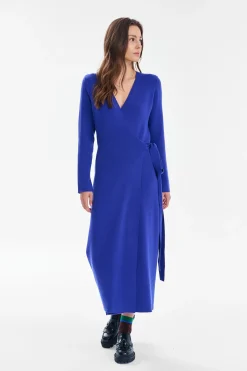 Sukienka dzianinowa midi London Blue