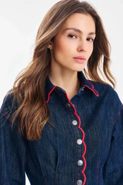 Sukienka jeansowa mini Swinging Stitch