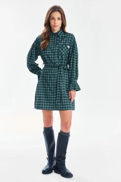 Sukienka koszulowa mini Tartan Rebel