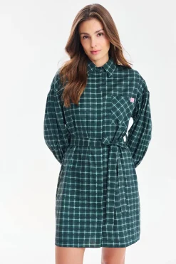 Sukienka koszulowa mini Tartan Rebel