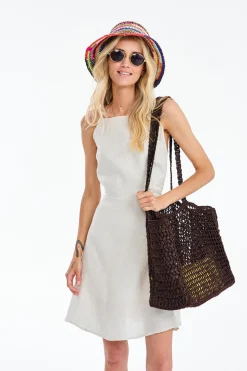 Sukienka lniana mini Bright Waters