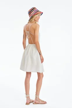 Sukienka lniana mini Bright Waters