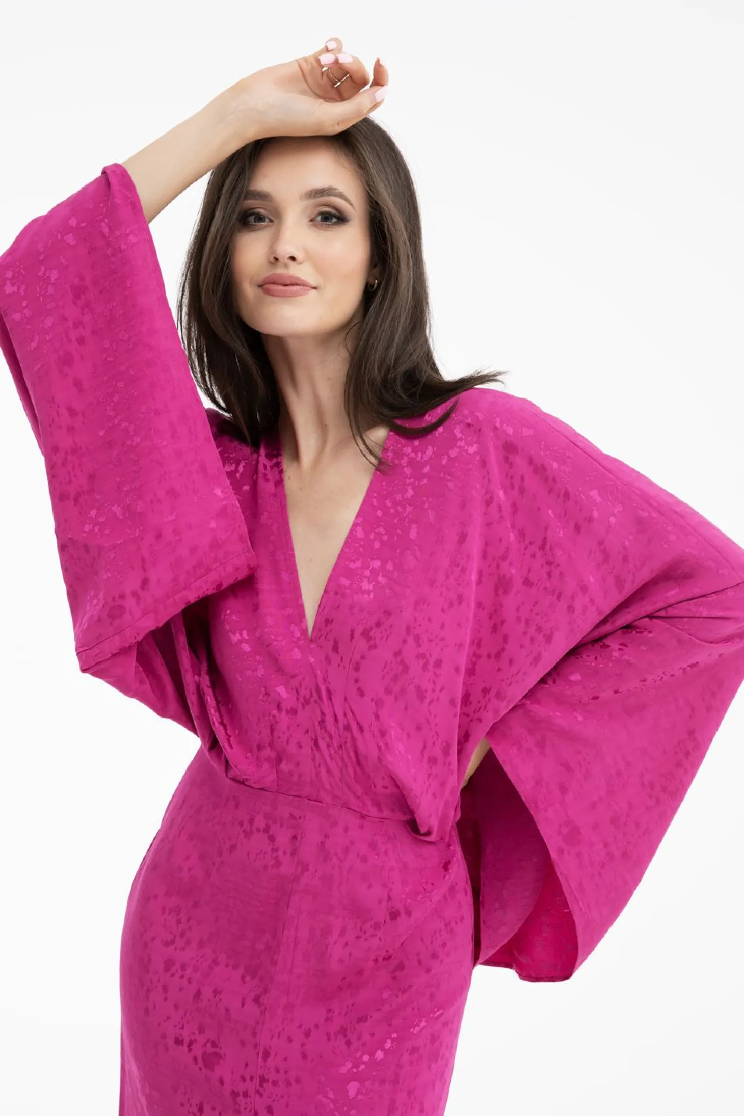 Sukienka maxi Blooming Fuchsia