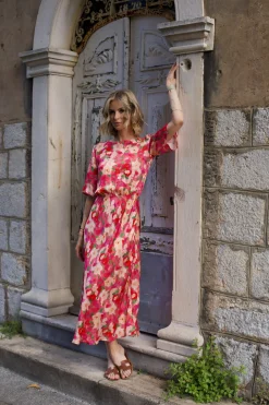 Sukienka midi dwustronna Fleurette