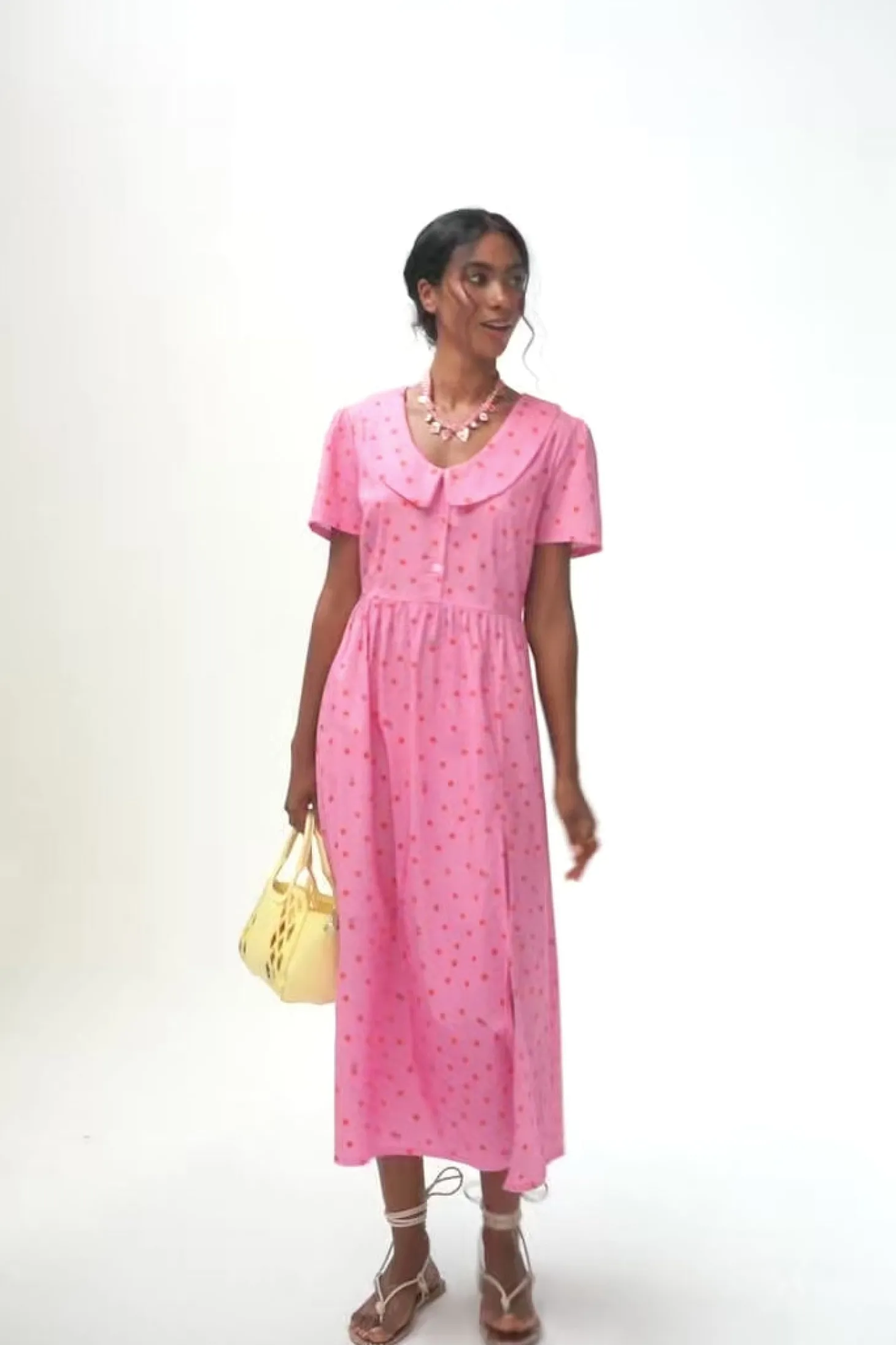 Sukienka midi Pink Pomodorini