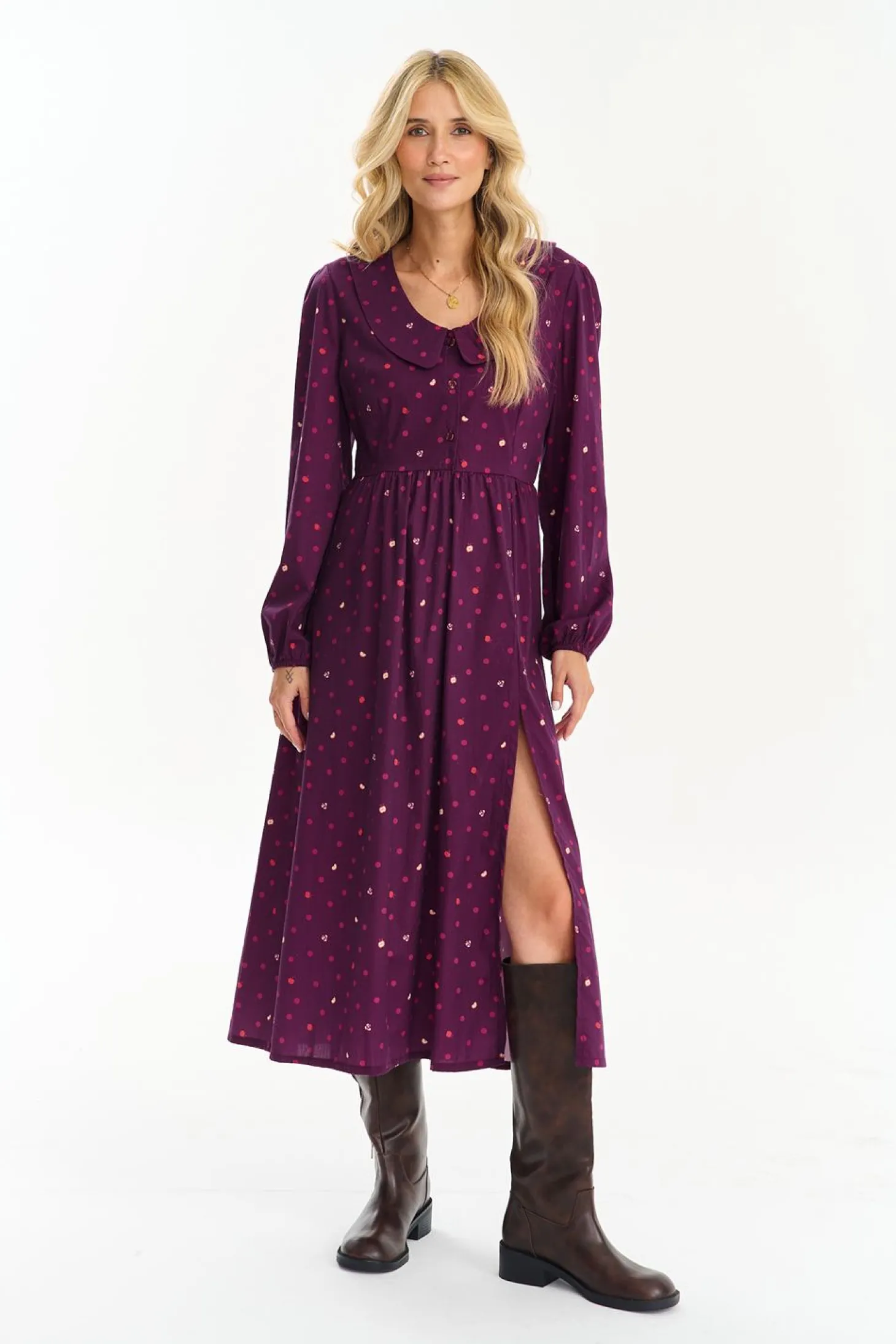 Sukienka midi Plum Funghetti