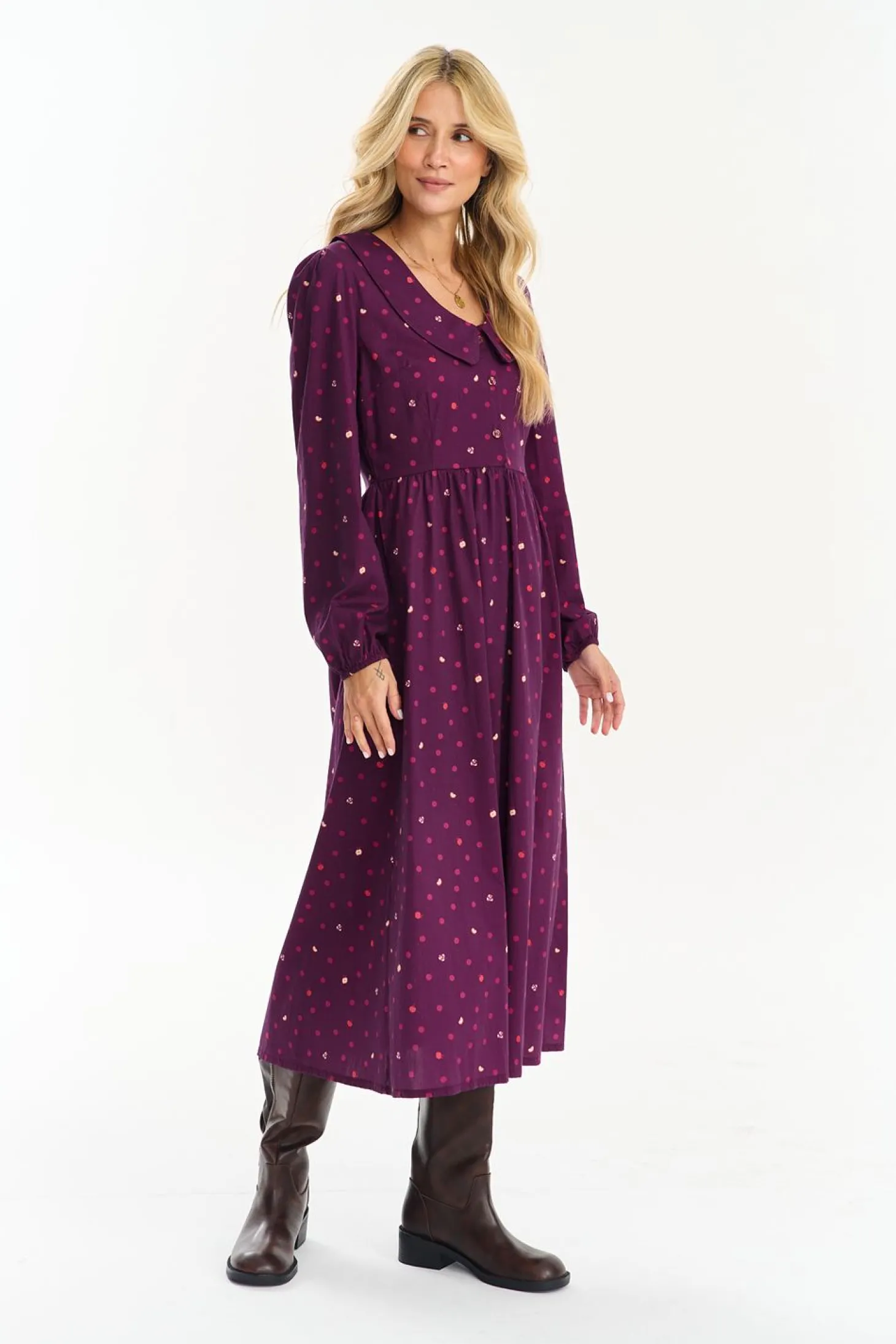 Sukienka midi Plum Funghetti
