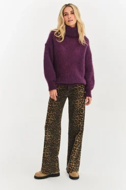 Sweter moherowy z golfem Nocturne