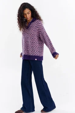 Sweter polo z moherem Touch of Mood