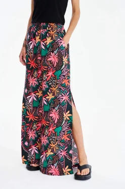 Szerokie spodnie lniane Deep Tropics