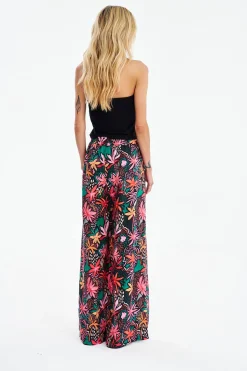 Szerokie spodnie lniane Deep Tropics