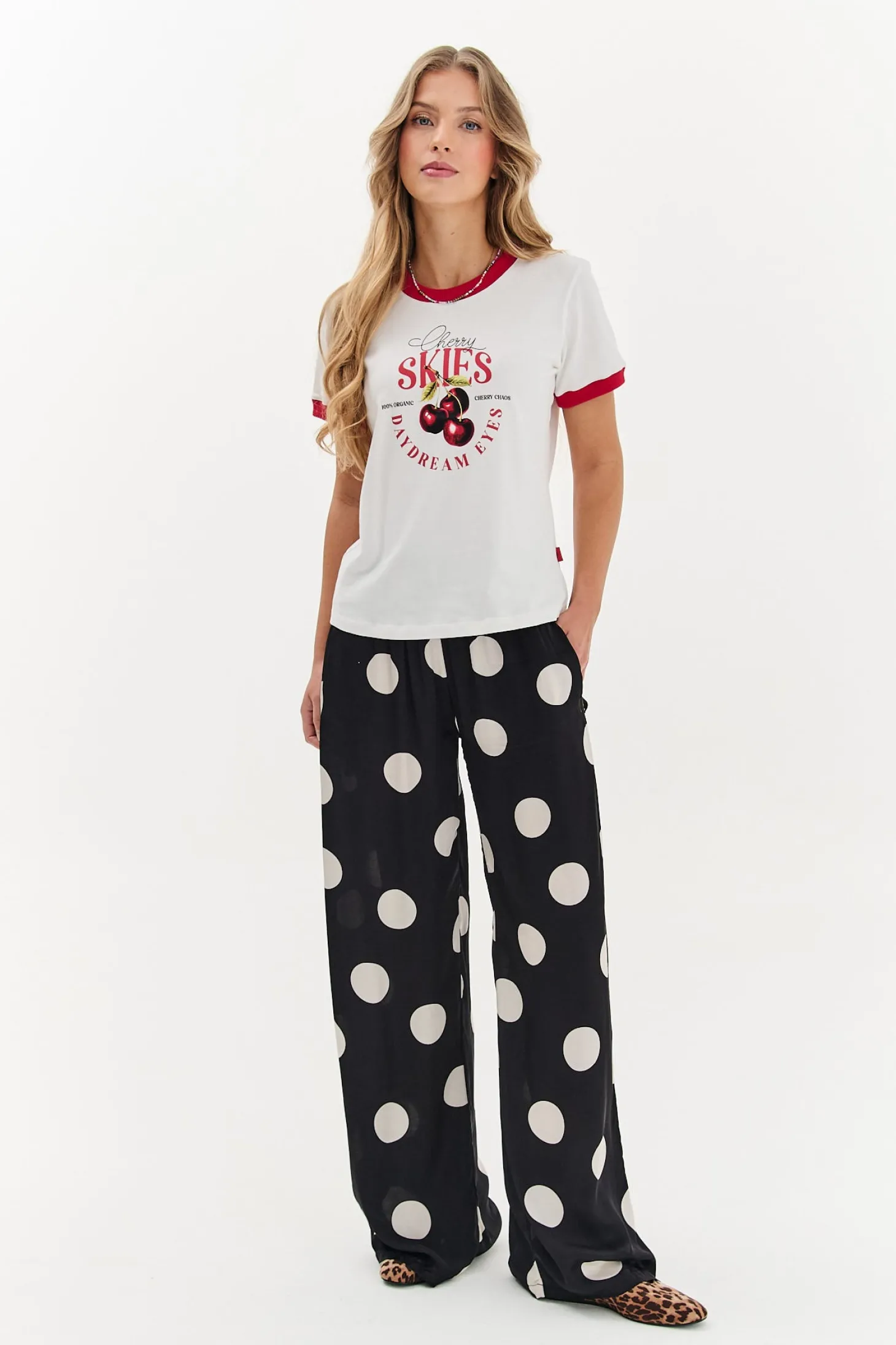 Szerokie spodnie Lucky Dots
