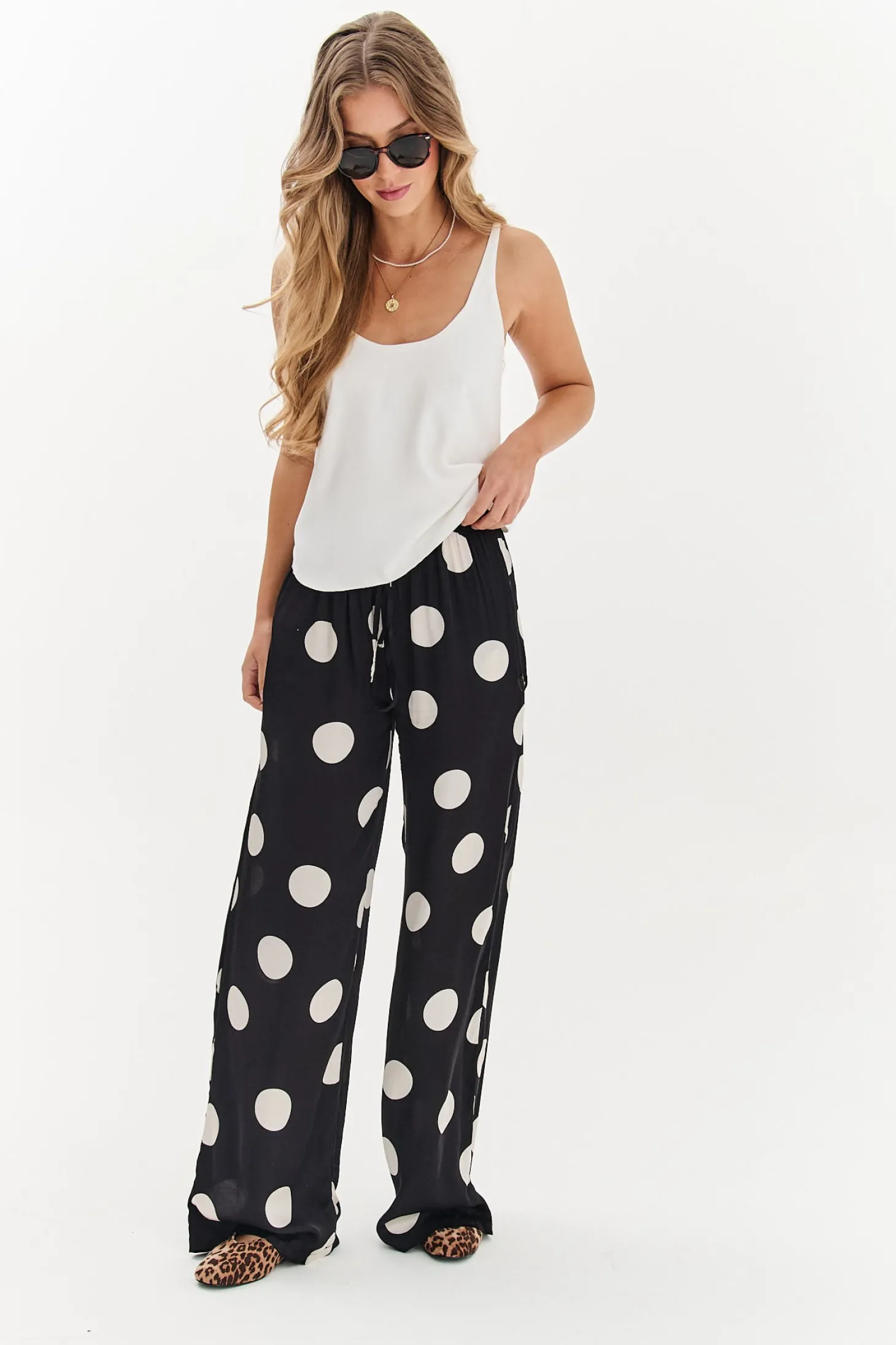 Szerokie spodnie Lucky Dots