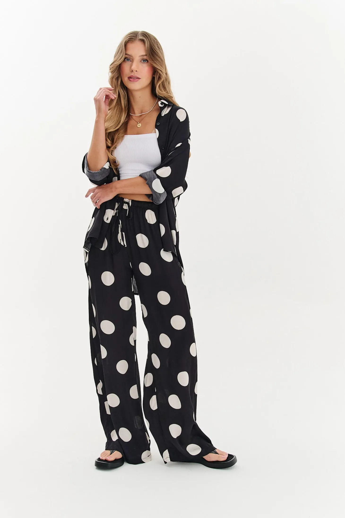 Szerokie spodnie Lucky Dots