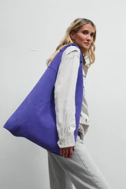 Torba skórzana shopper zamszowa Loud Silence