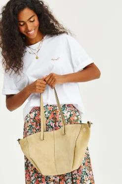 Torebka skórzana typu shopper Silky Glow