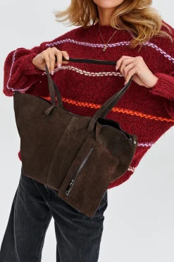Torebka skórzana typu shopper Chocolate Glow