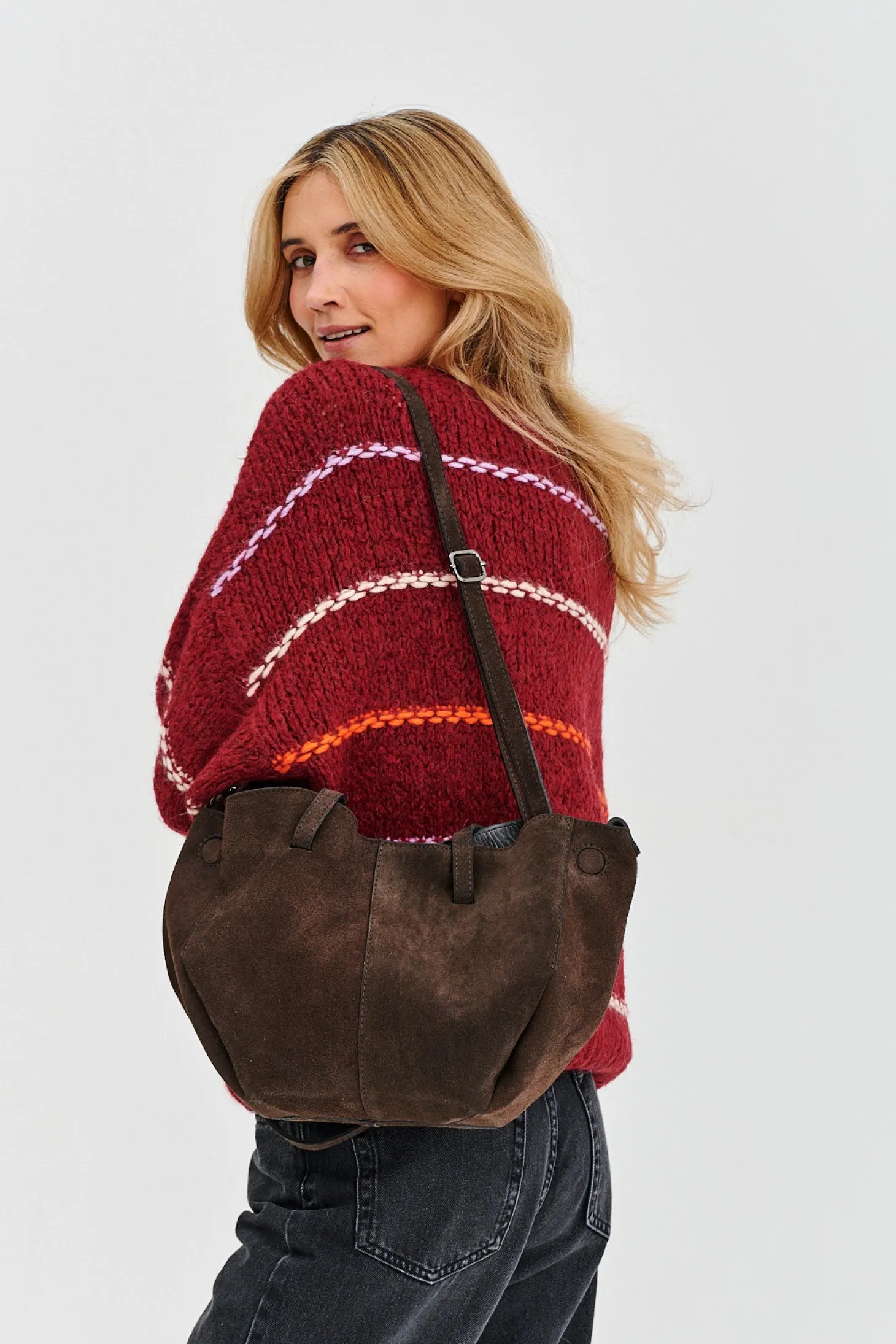 Torebka skórzana typu shopper Chocolate Glow